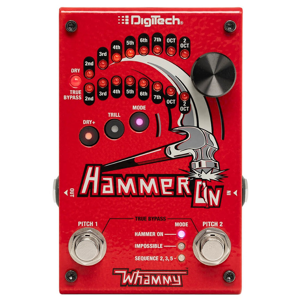 DigiTech HammerOn pitch shifter pedal — control panel detail