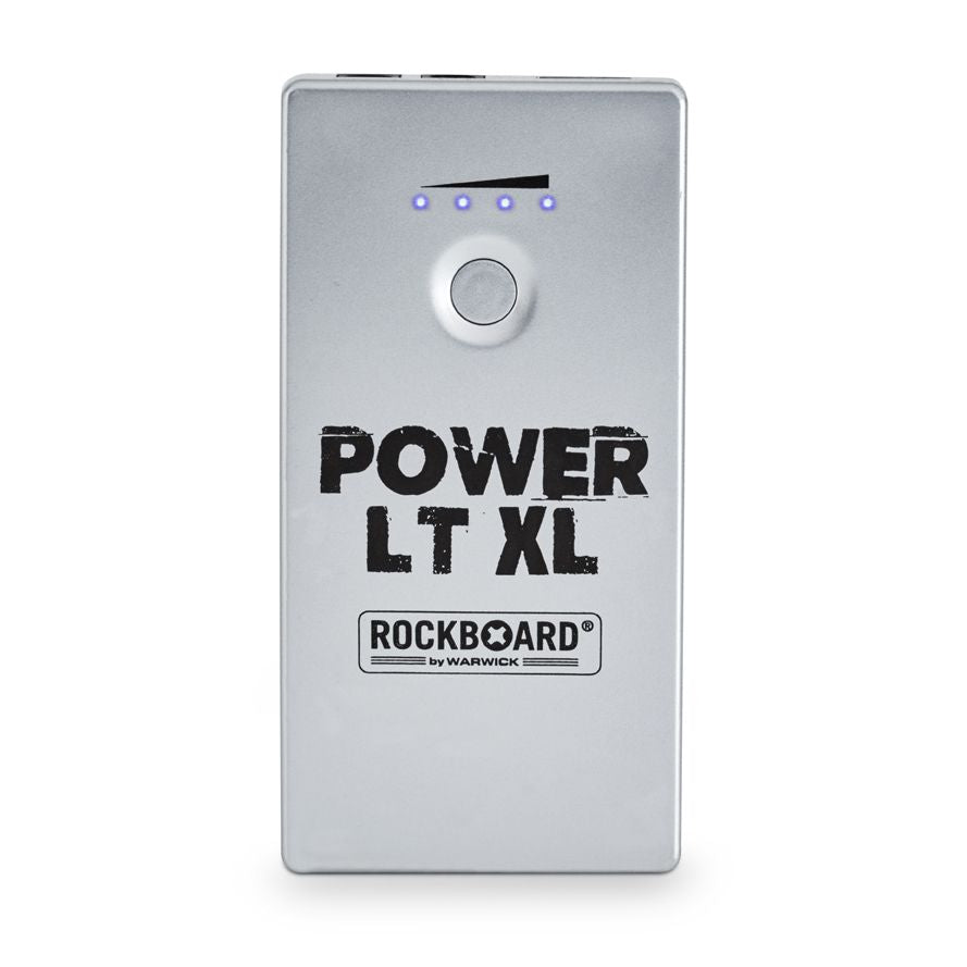 RockBoard Power LT XL pedal power supply - Silver front with LEDs