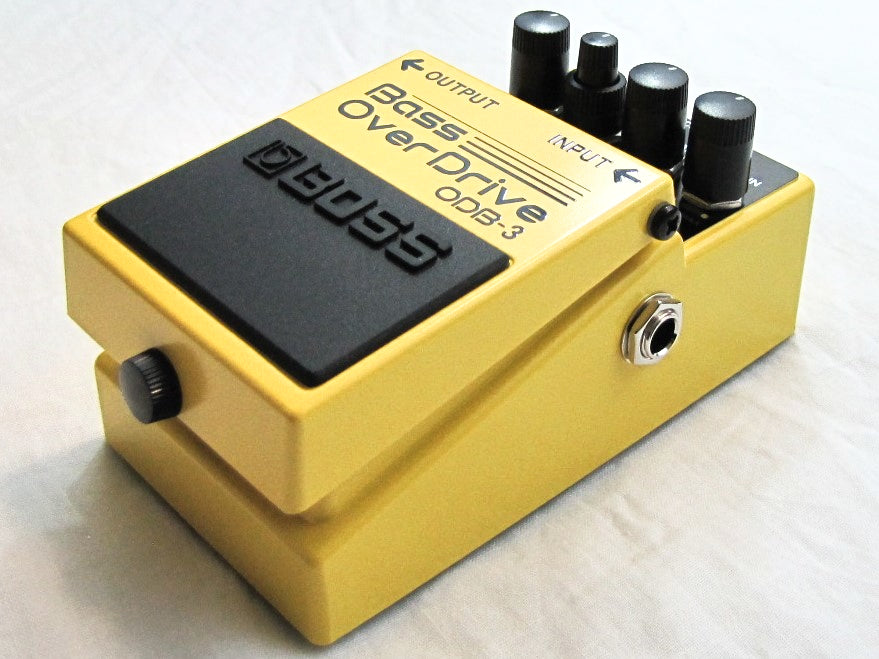 Boss ODB-3 Bass OverDrive guitar pedal — control knobs detail