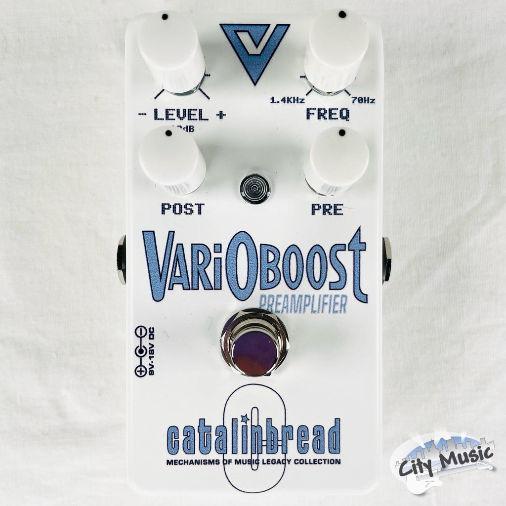Catalinbread VariOboost preamp pedal - white front view
