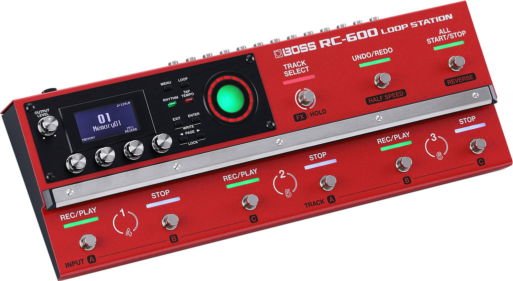 Boss RC-600 Loop Station pedal — footswitch layout