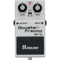 Boss BP-1W Waza Craft booster preamp pedal — white front top view