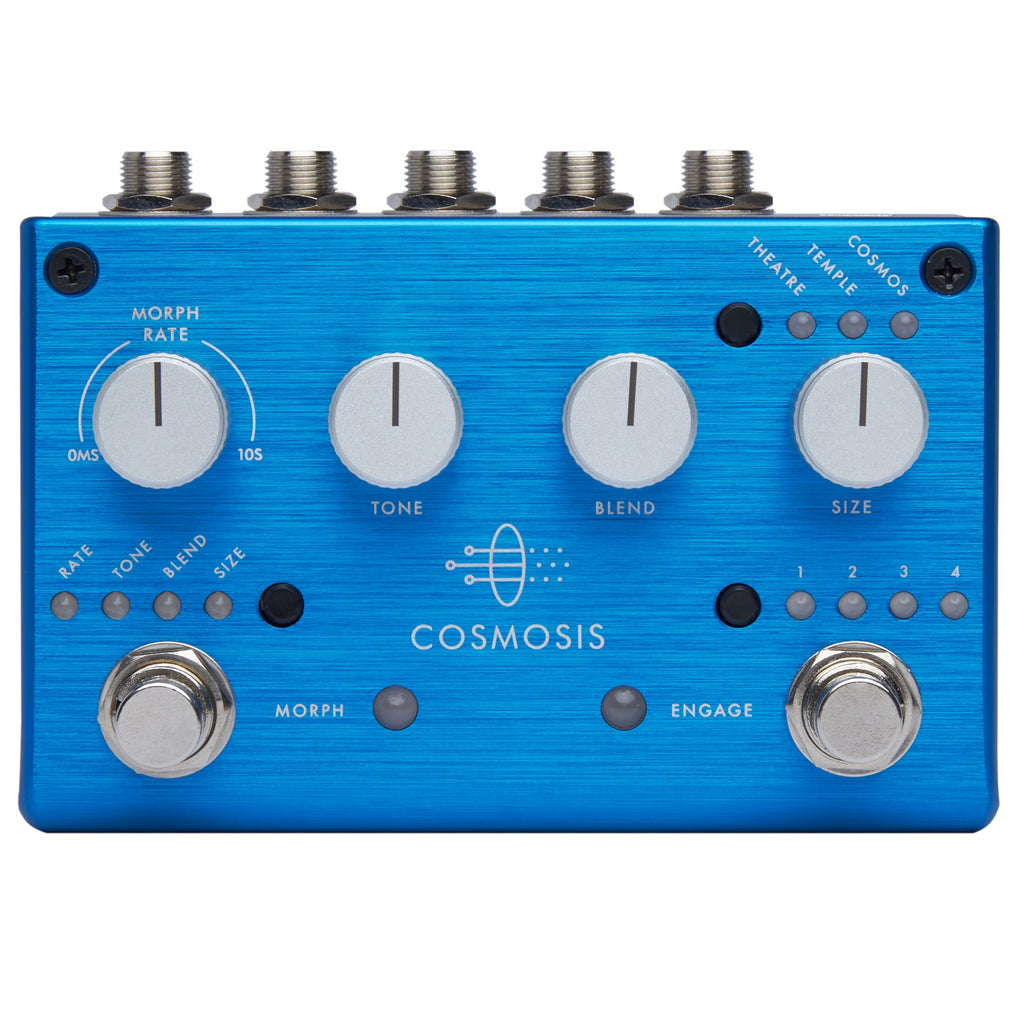 Pigtronix Cosmosis reverb pedal — Tone, Blend, Size and Morph Rate knobs