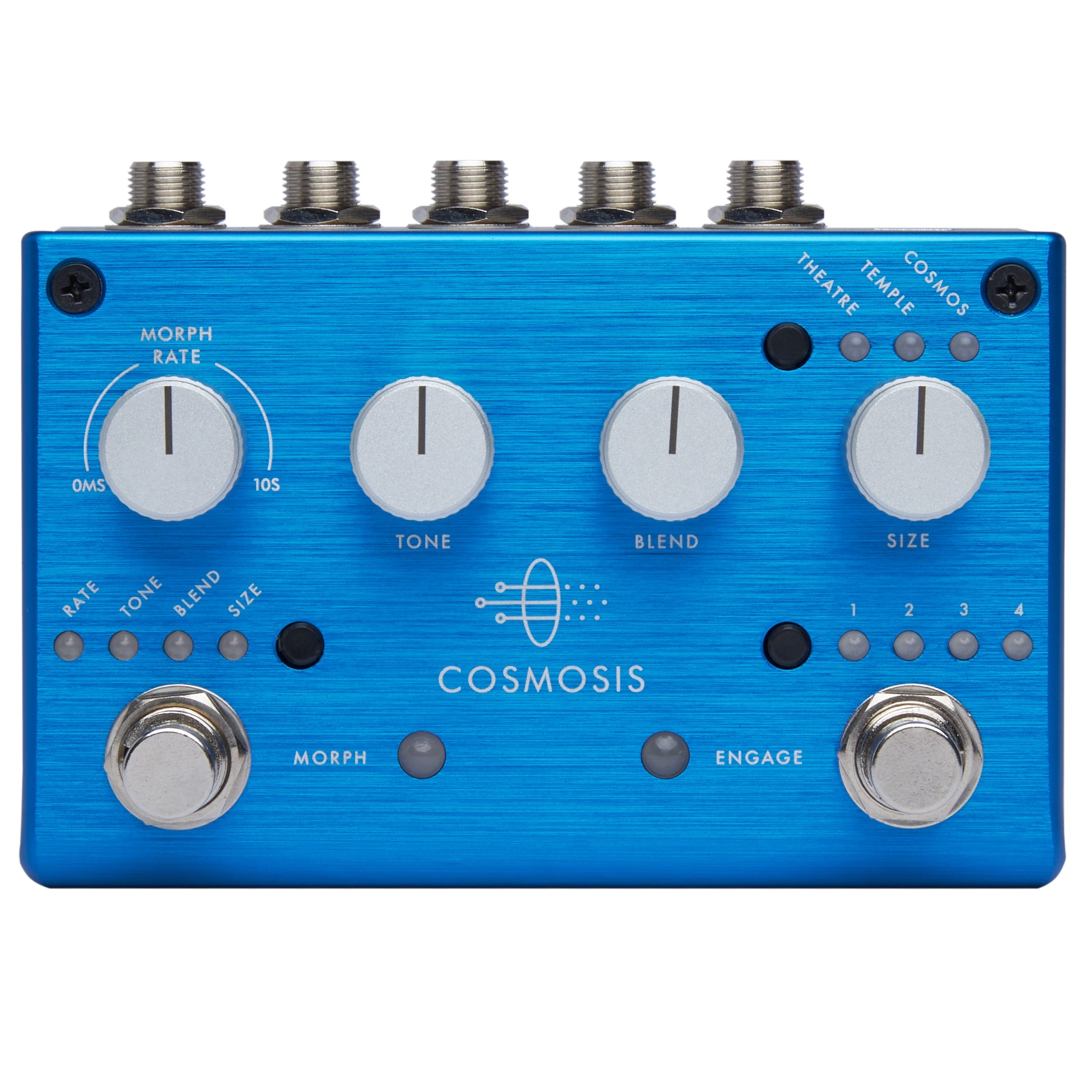 Pigtronix Cosmosis reverb pedal — Tone, Blend, Size and Morph Rate knobs