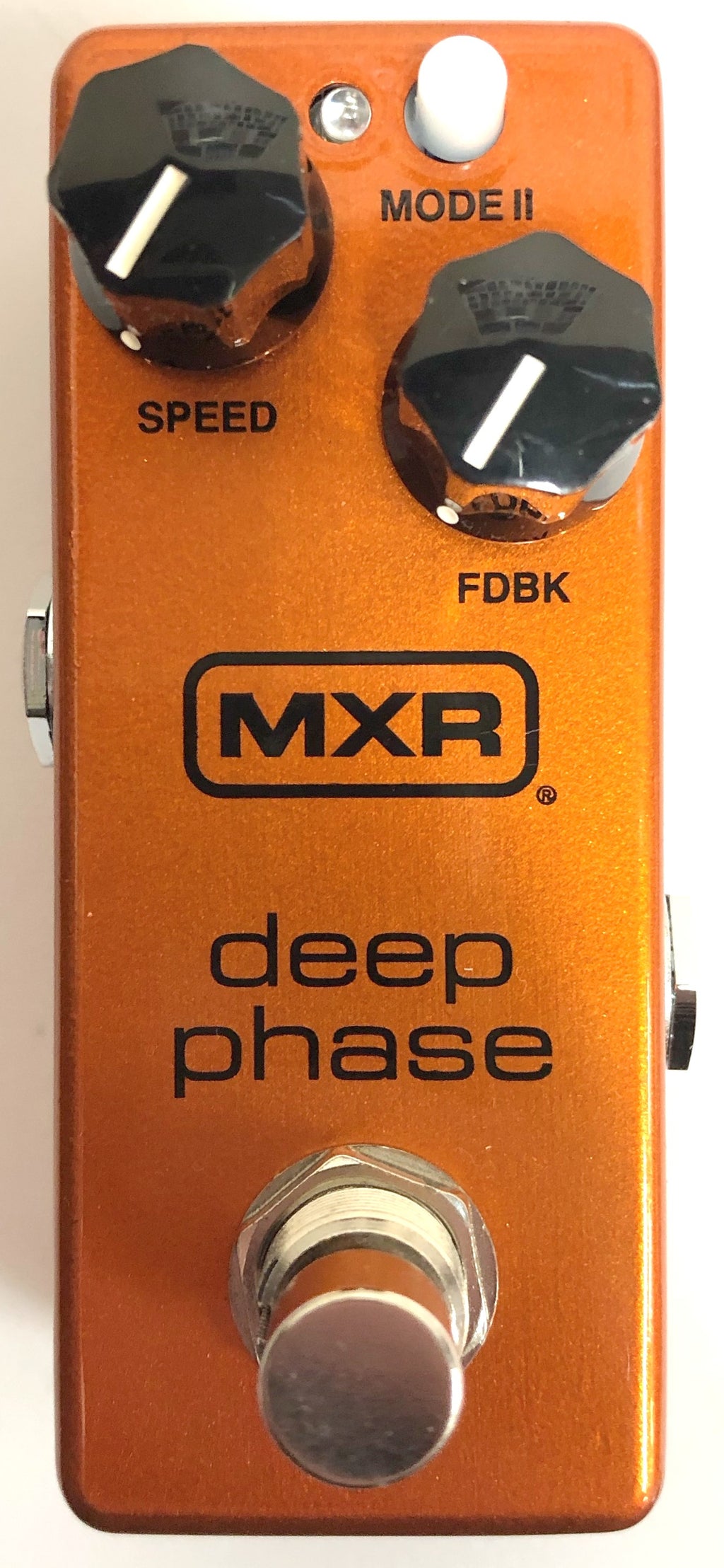 Used MXR M279 Deep Phase phaser pedal in orange — front view