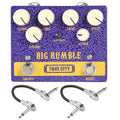 Tone City Big Rumble overdrive boost — purple front with patch cables