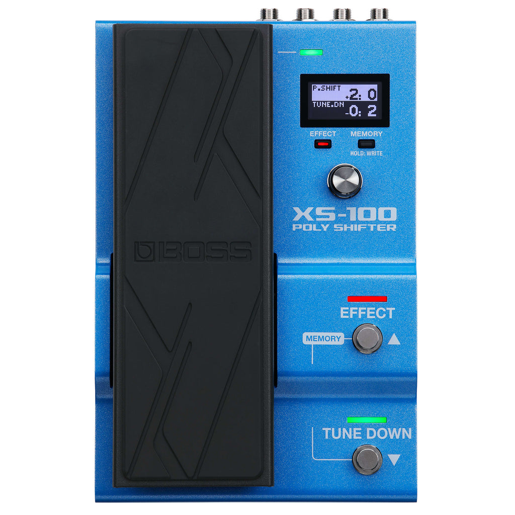 Boss XS-100 Poly Shifter pitch pedal — angled view