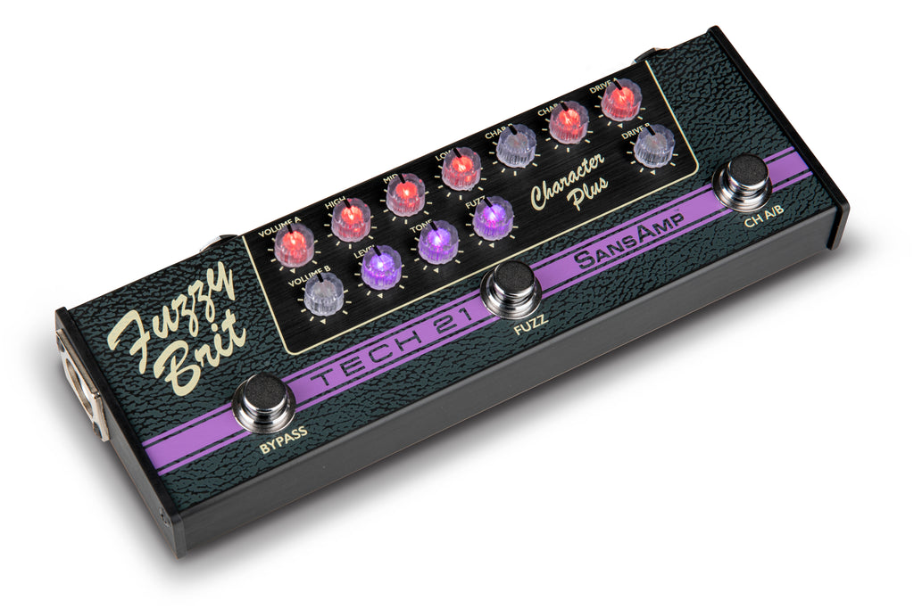New Tech 21 SansAmp Character Plus Fuzzy Brit Guitar Effects Pedal