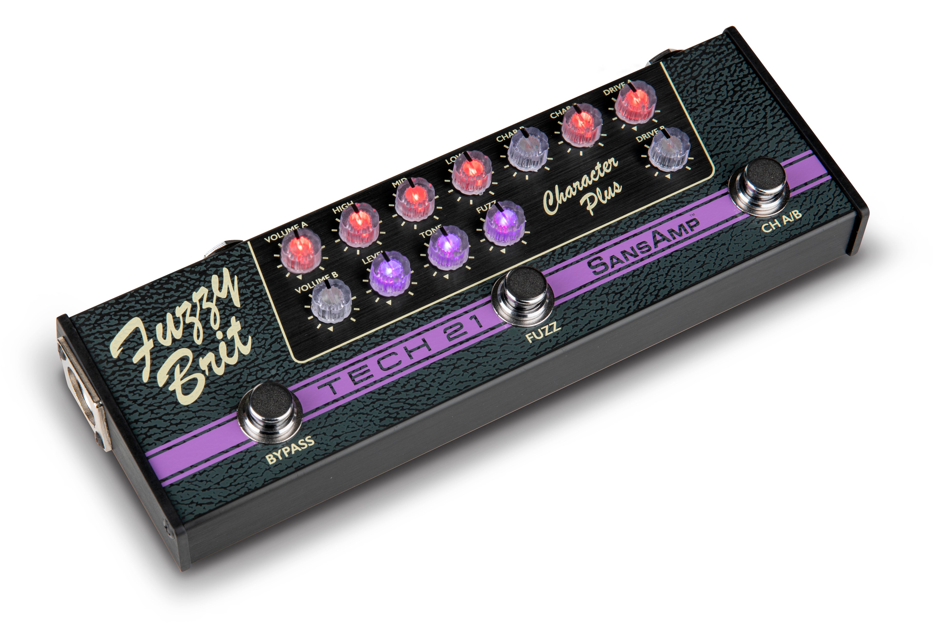 New Tech 21 SansAmp Character Plus Fuzzy Brit Guitar Effects Pedal
