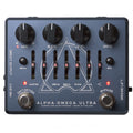 Darkglass Alpha Omega Ultra bass preamp pedal — blue enclosure, top control panel