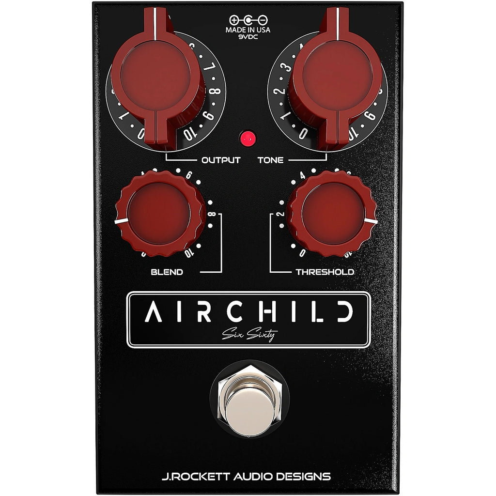 J. Rockett Airchild Six Sixty 660 black compressor pedal top view
