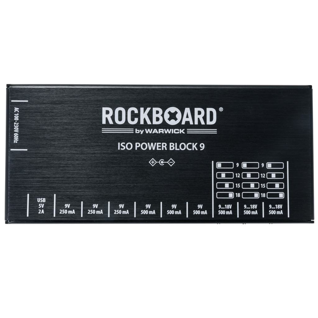 Open Box RockBoard ISO Power Block V9 IEC Isolated Guitar Pedal Power Supply