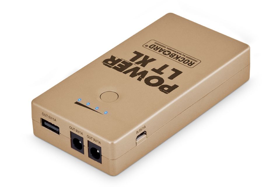 RockBoard Power LT XL pedal power supply - Gold side profile