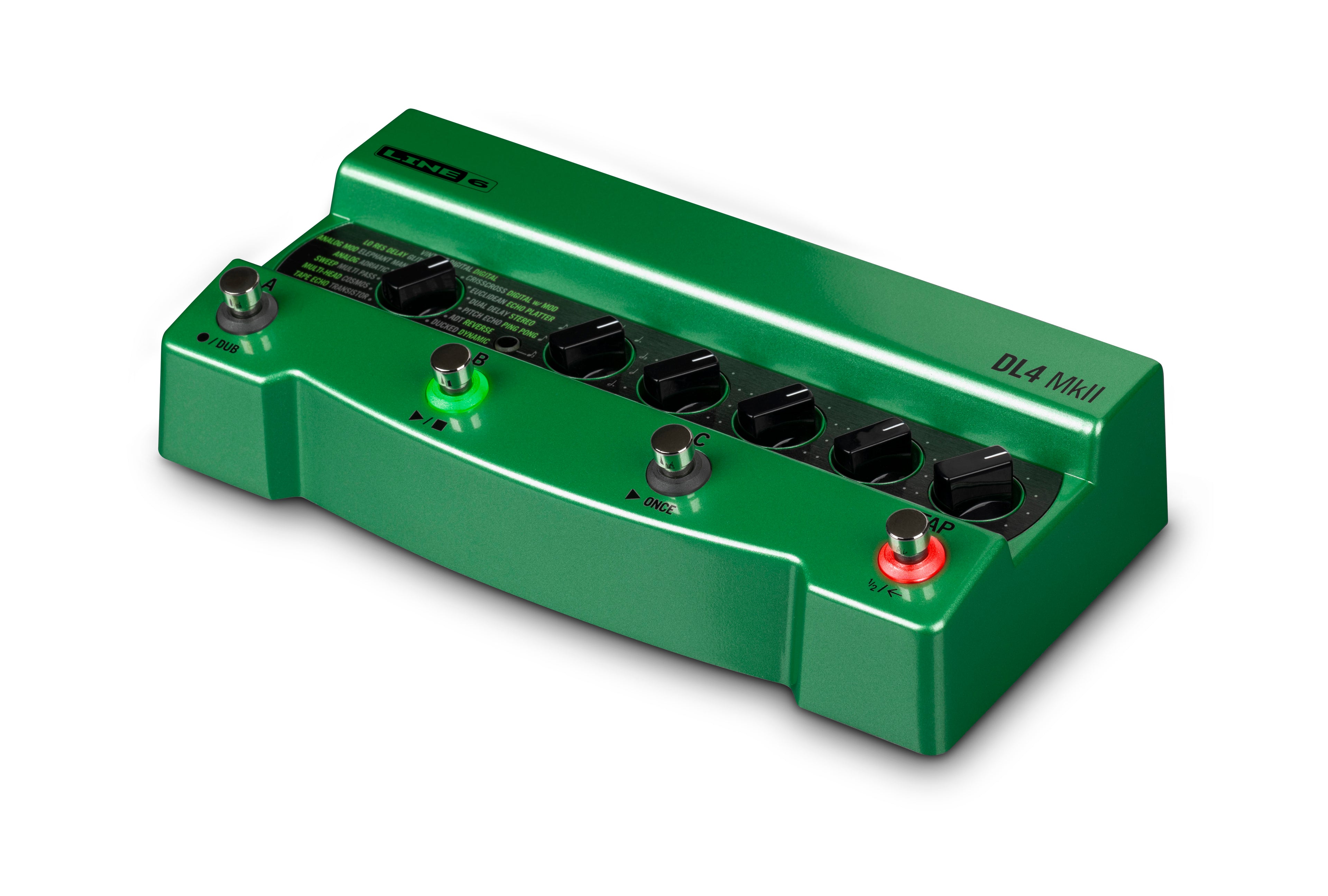 Line 6 DL4 MkII delay pedal — rear input and output jacks