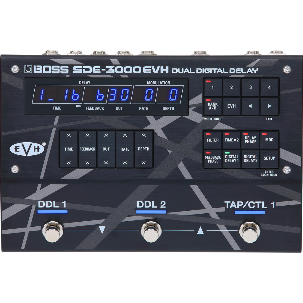 Boss SDE-3000EVH Van Halen delay pedal — angled view