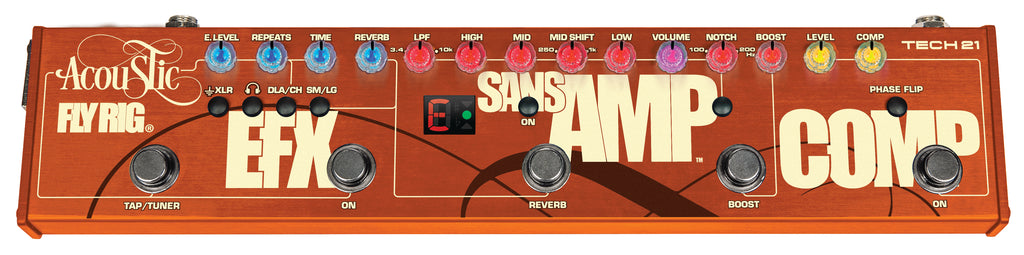 Tech 21 Acoustic Fly Rig SansAmp pedal — connections and jacks