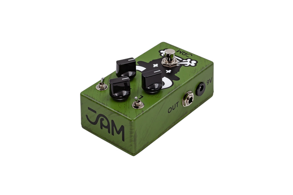 JAM Pedals Octaurus green octave fuzz pedal — toggle switch detail