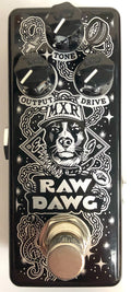 MXR EG74 Raw Dawg Overdrive pedal — black mini enclosure, top view