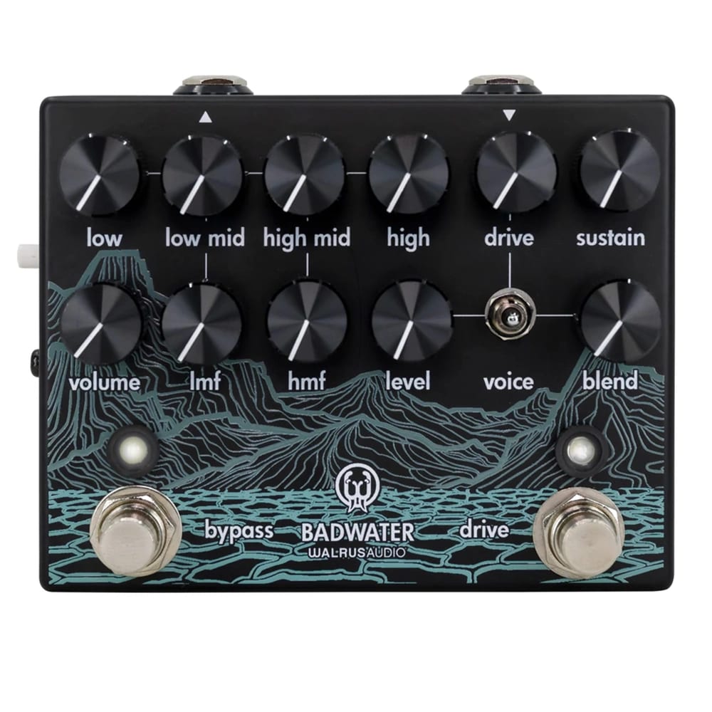Walrus Audio Badwater bass preamp DI — control layout and footswitches