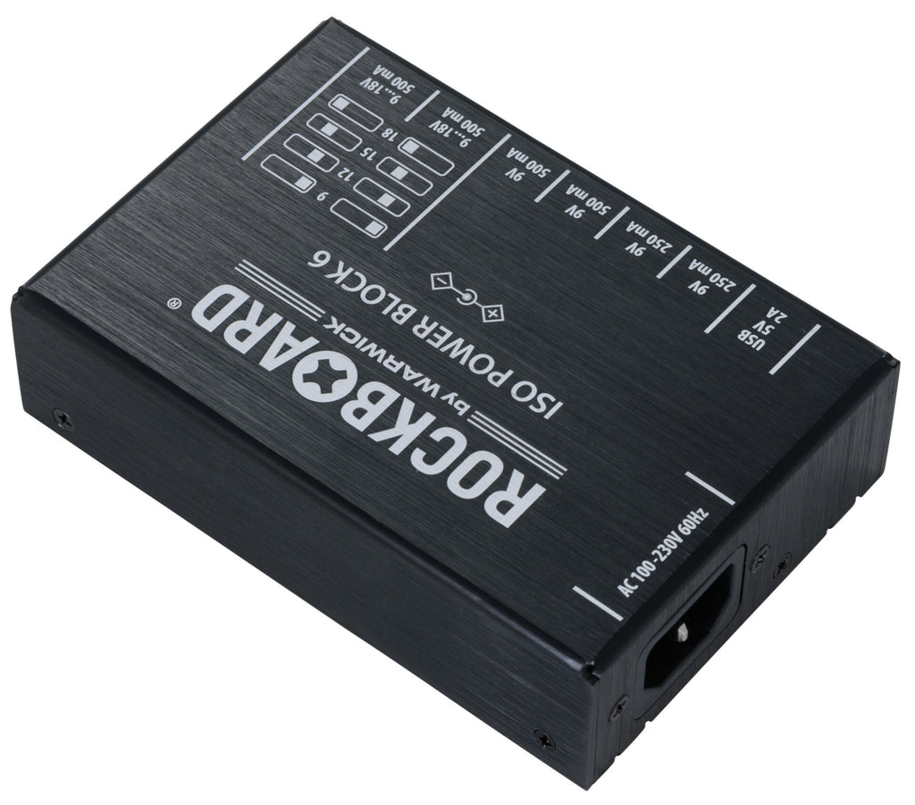 New RockBoard ISO Power Block V6 IEC Isolated Guitar Effects Pedal Power Supply