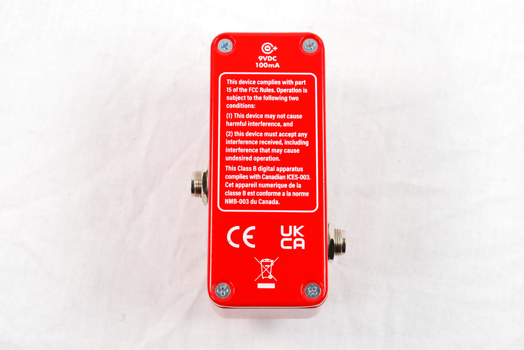 Electro-Harmonix Pico POG octave pedal — side view with input and output jacks