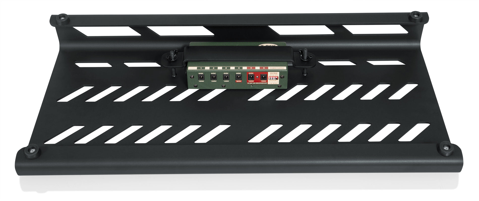 Gator GPB-BAK-1 pedalboard — top surface with cable routing perforations