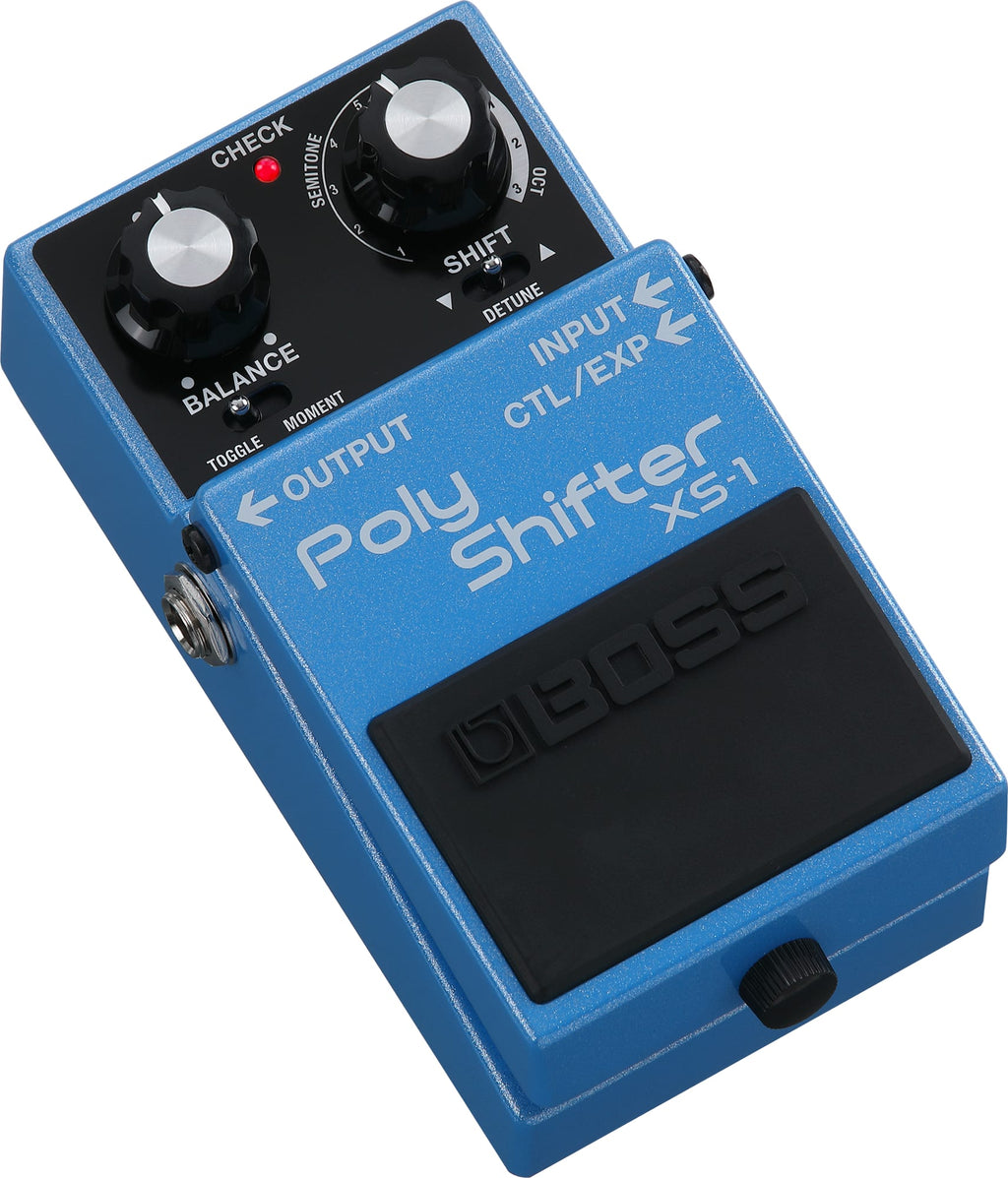 Boss XS-1 Poly Shifter pedal — control panel detail