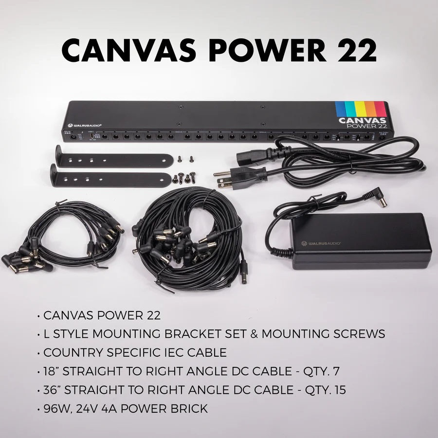 Walrus Audio Canvas Power 22 DC power supply — power brick and accessories