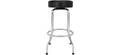 Fender Custom Shop Pinstripe 24 in. barstool — black vinyl swivel seat, chrome frame