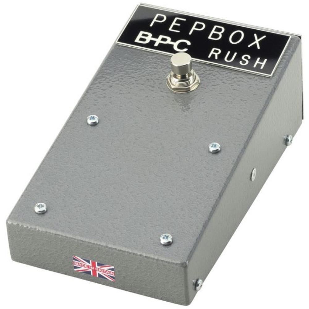 British Pedal Company Pepbox Rush fuzz pedal — control knobs detail