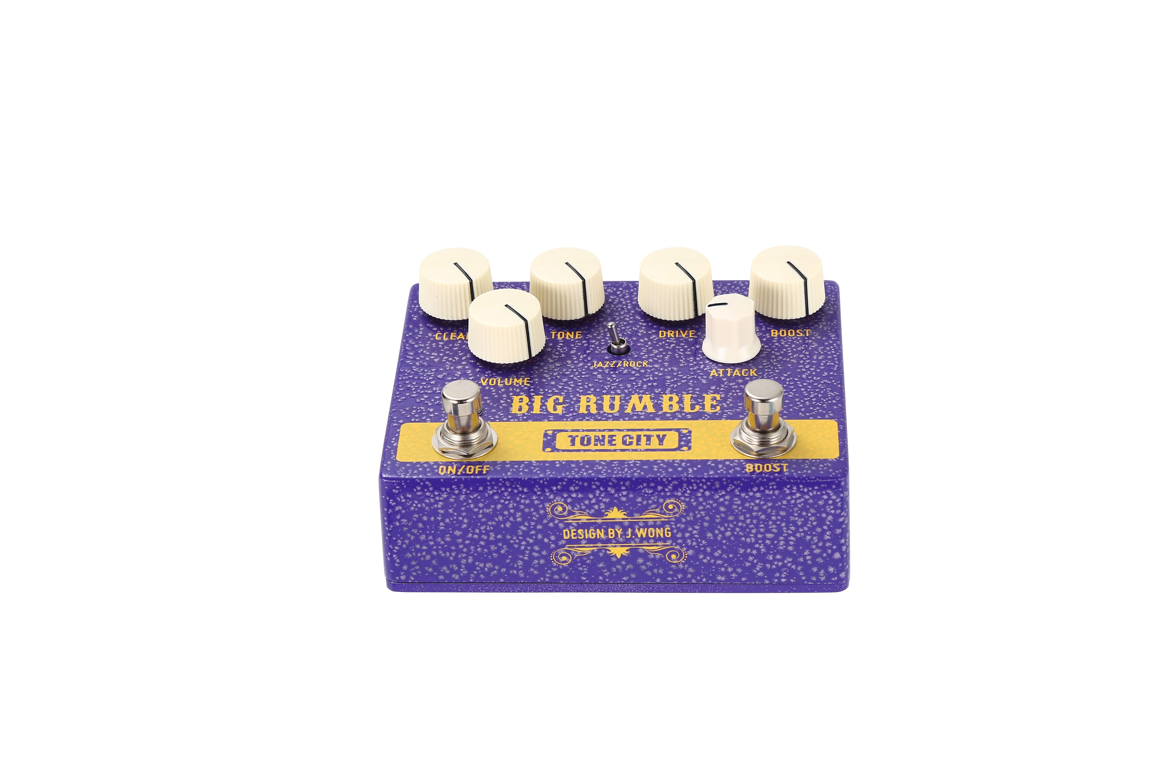 Tone City Big Rumble overdrive boost — footswitches detail