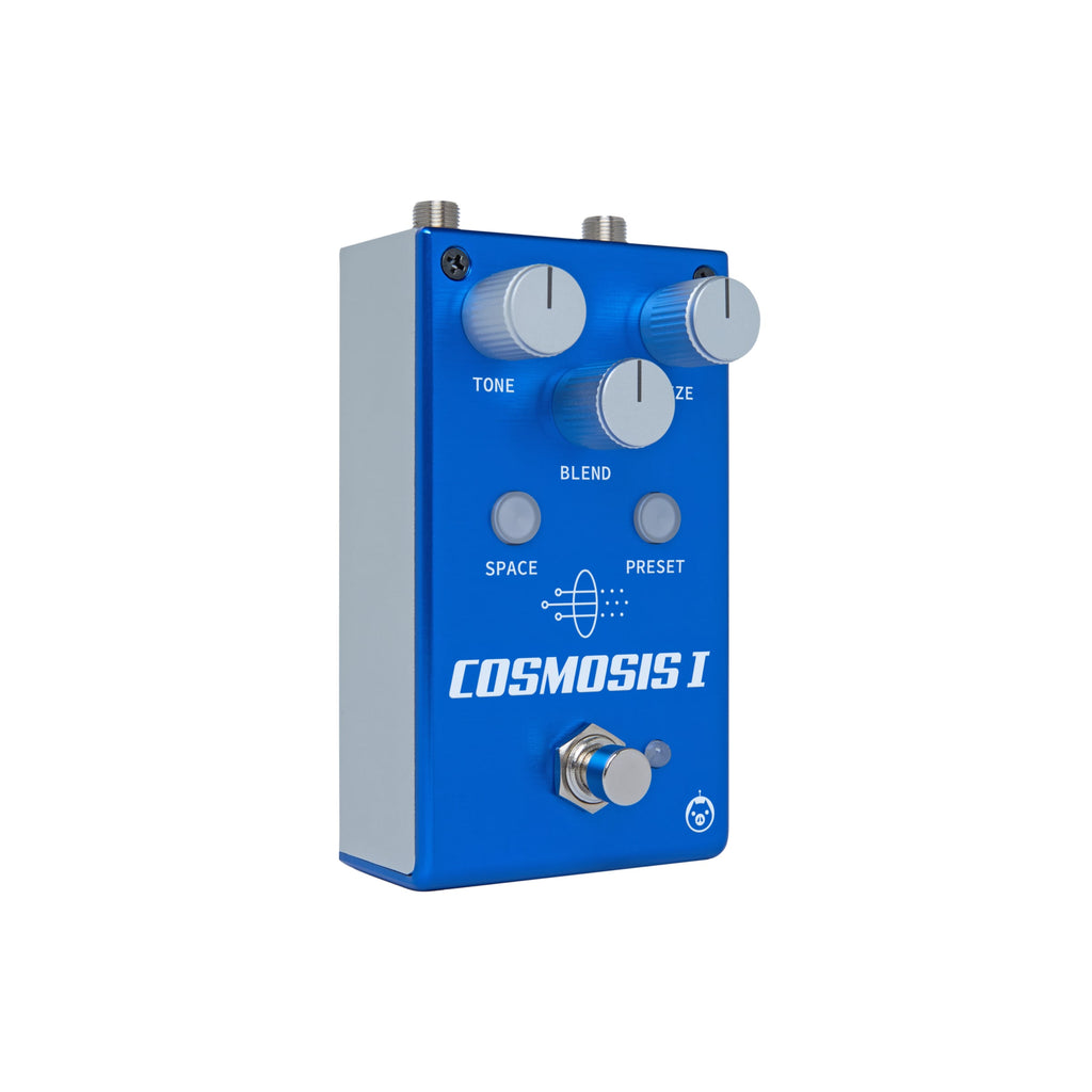 Pigtronix Cosmosis 1 reverb pedal — side jacks view