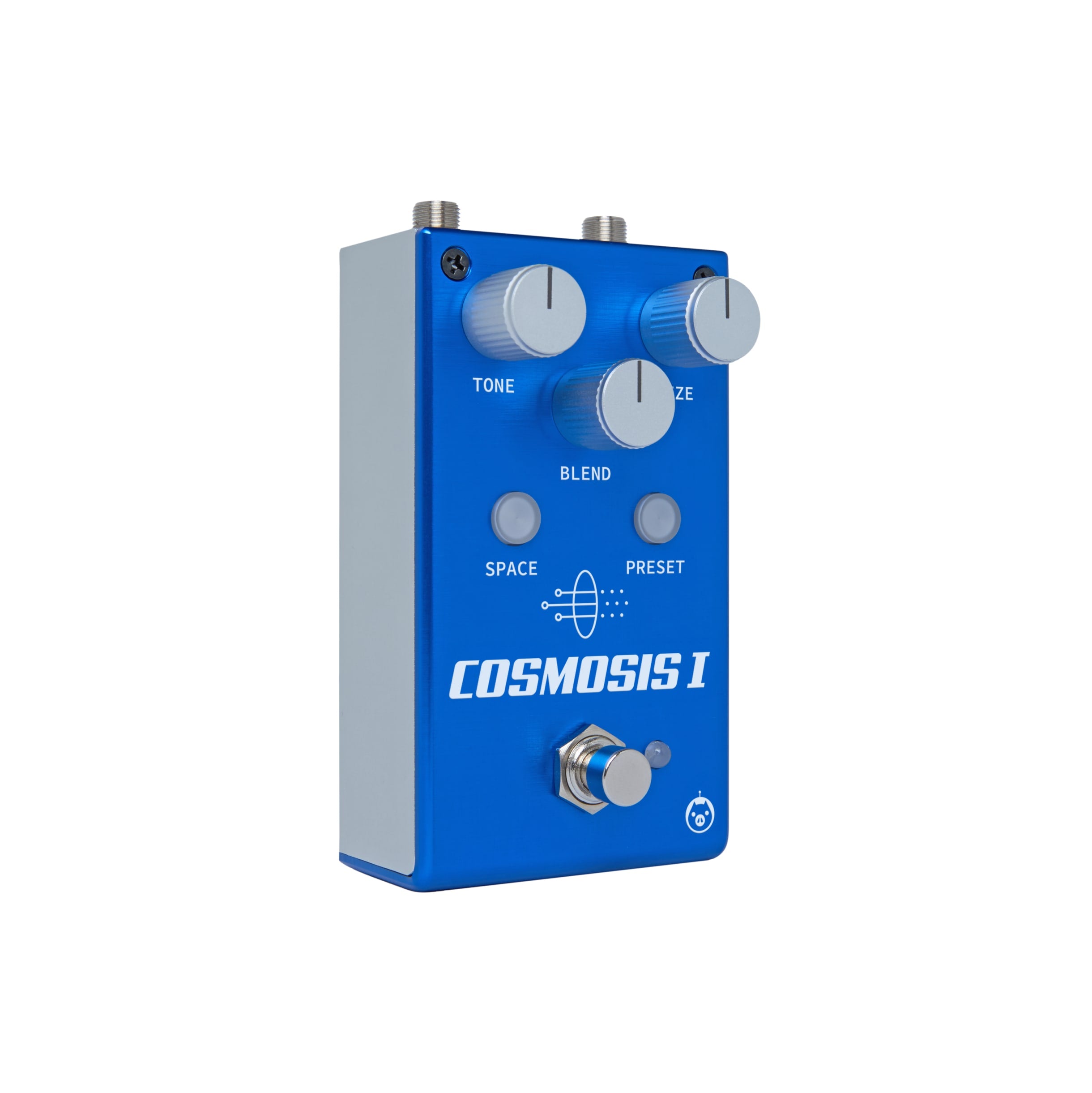 Pigtronix Cosmosis 1 reverb pedal — side jacks view
