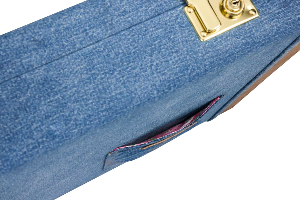 Fender x Wrangler denim guitar case — Wrangler branding