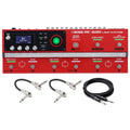 Boss RC-600 Loop Station pedal in red with included patch and guitar cables