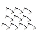 RockBoard Flat Patch Cable 5 cm 1.97" Black 10 Pack For Guitar Effects Pedals