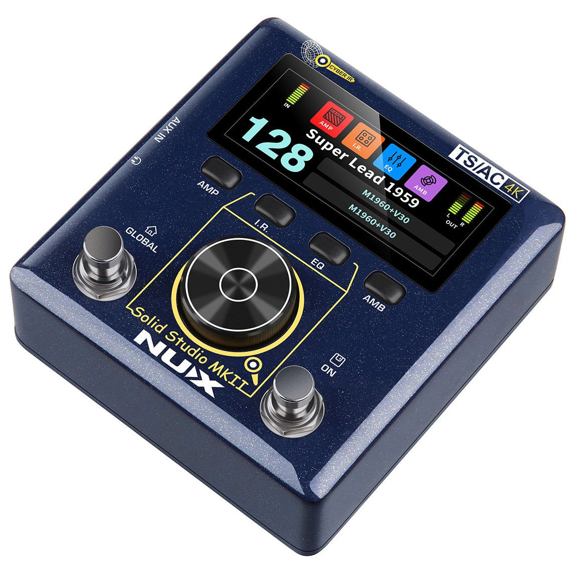 NUX NSS-6 Solid Studio MKII pedal side aux and phones jacks