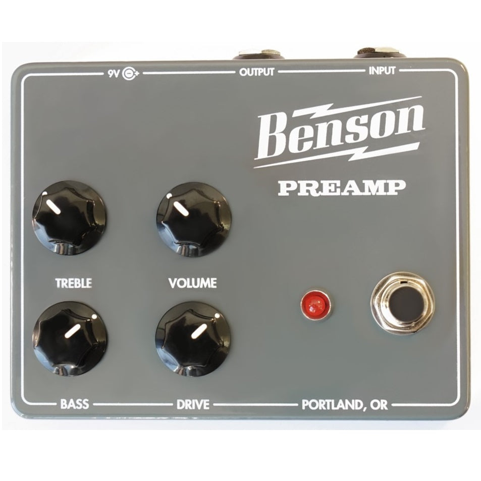 Benson Preamp guitar effects pedal — gray enclosure
