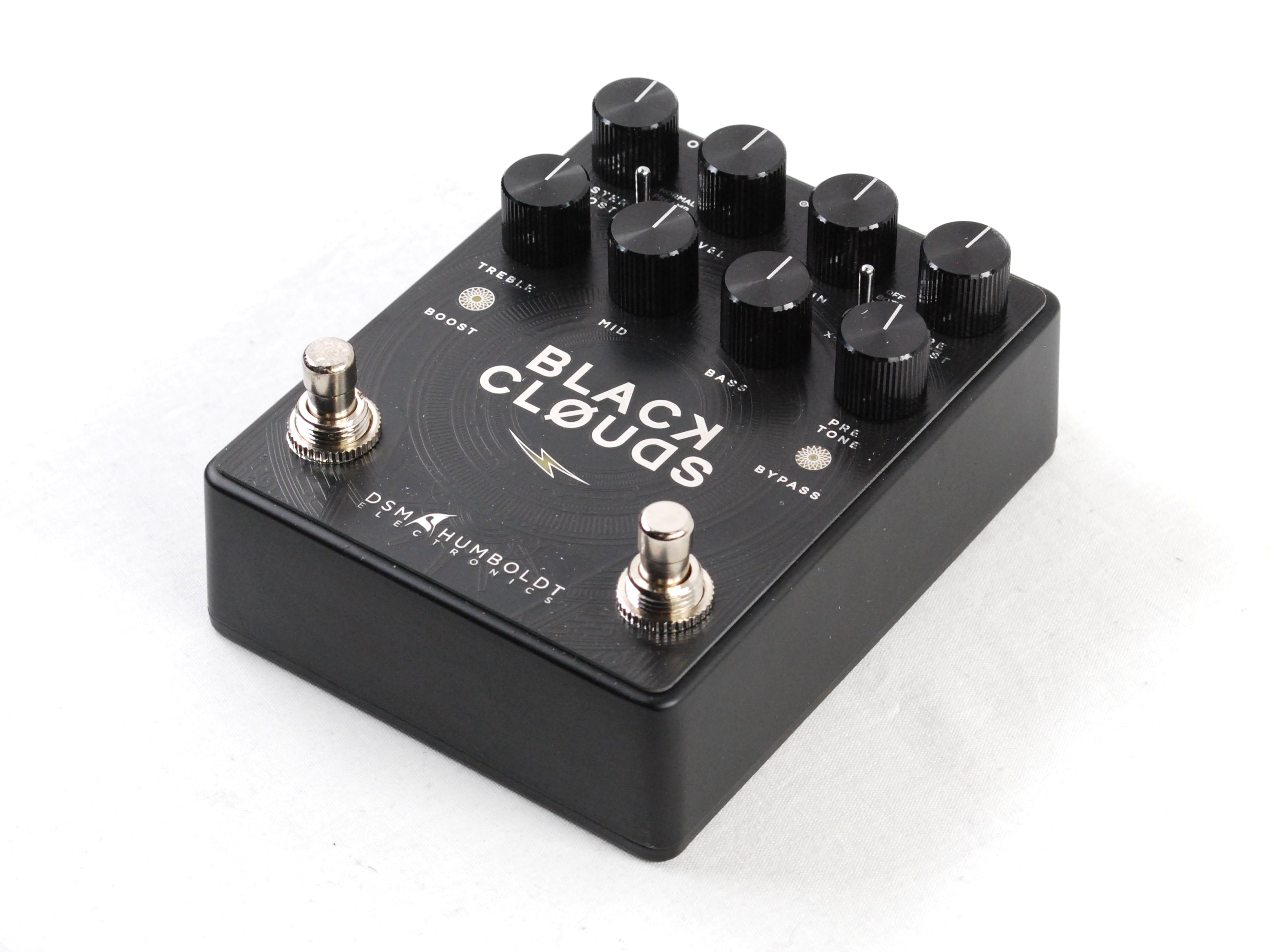 DSM & Humboldt Black Clouds distortion pedal — detail view
