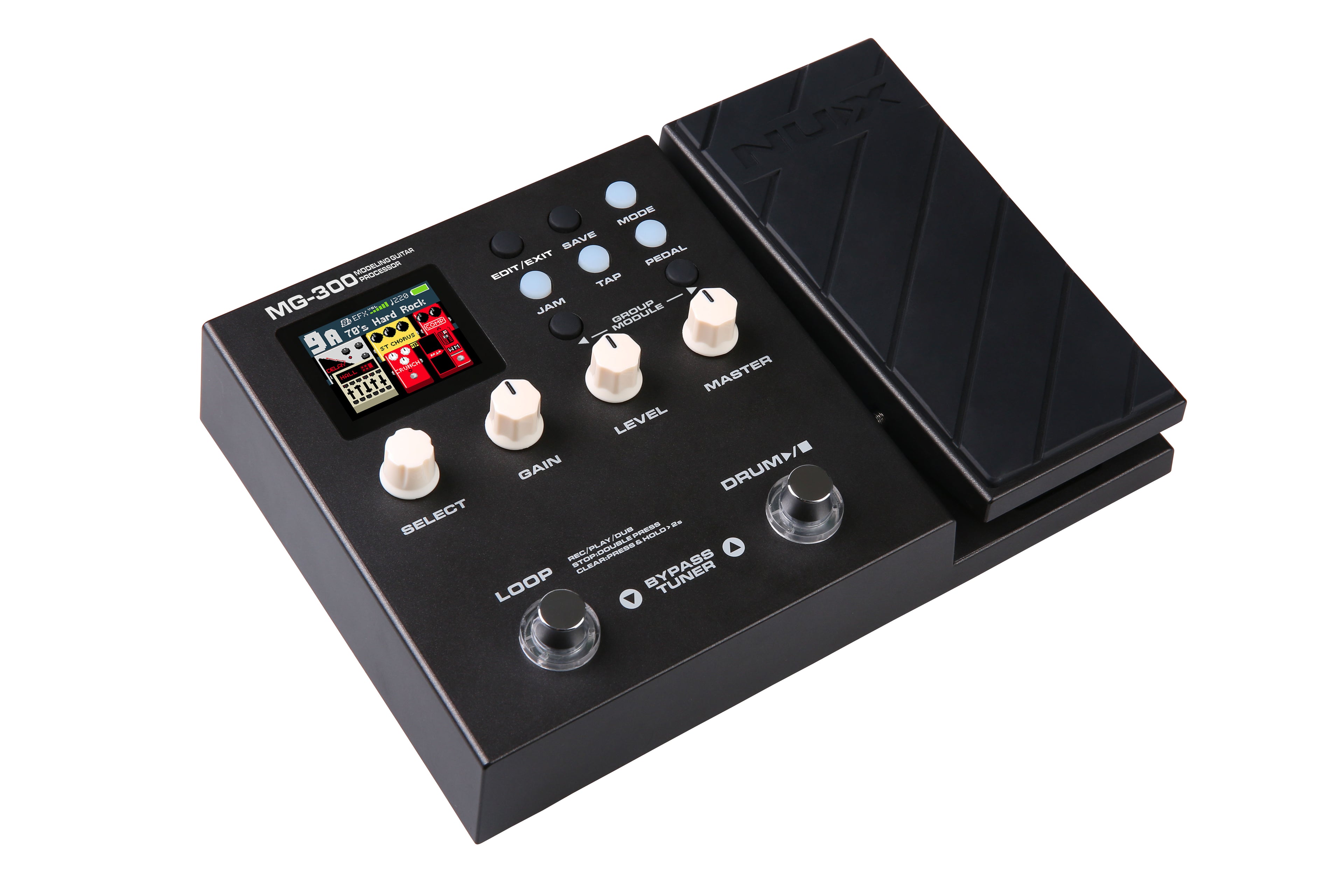 NUX MG-300 modeling processor — rear input and output jacks