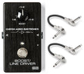 MXR MC401 CAE Boost Line Driver pedal — black enclosure with two patch cables