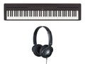 Yamaha P-45 digital piano — black, with HPH-100B headphones
