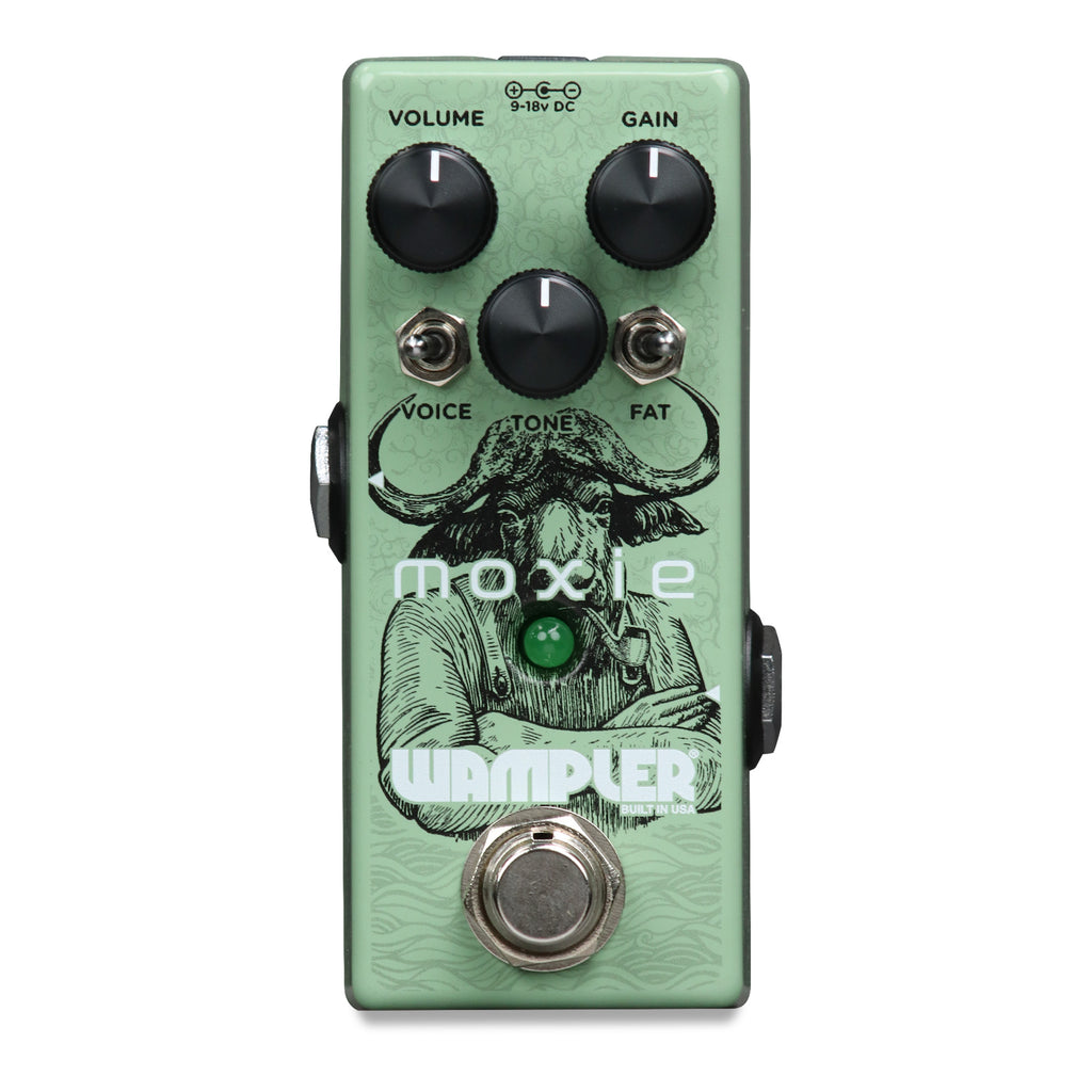 Wampler Moxie overdrive pedal — green enclosure front