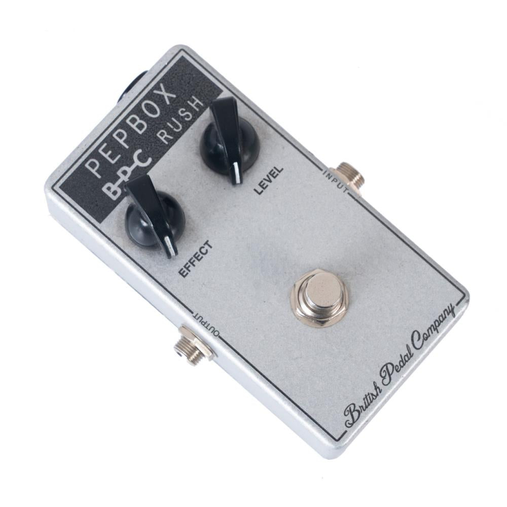 British Pedal Company PEP Box fuzz pedal — side jack detail