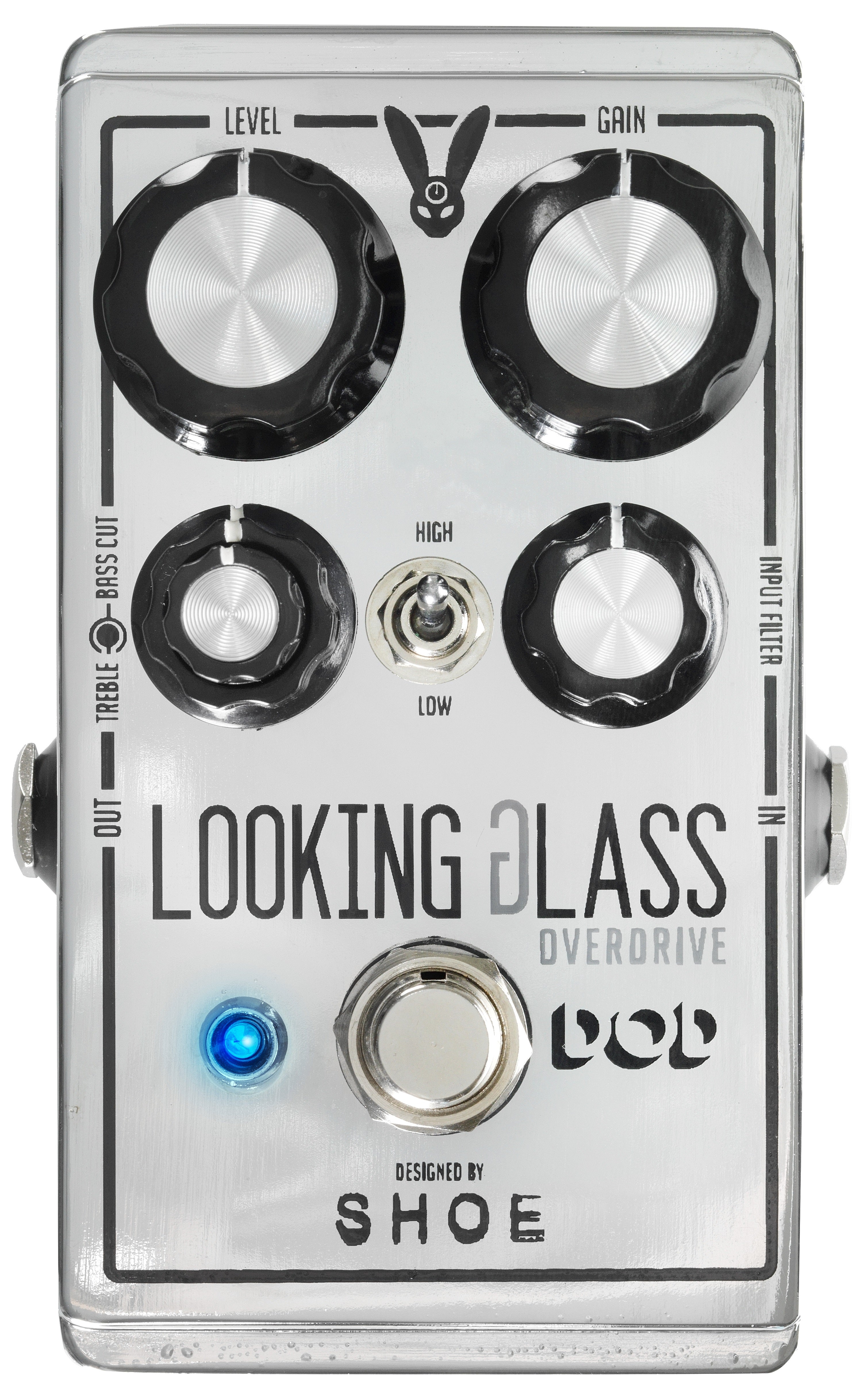 DOD Looking Glass overdrive pedal — control knobs