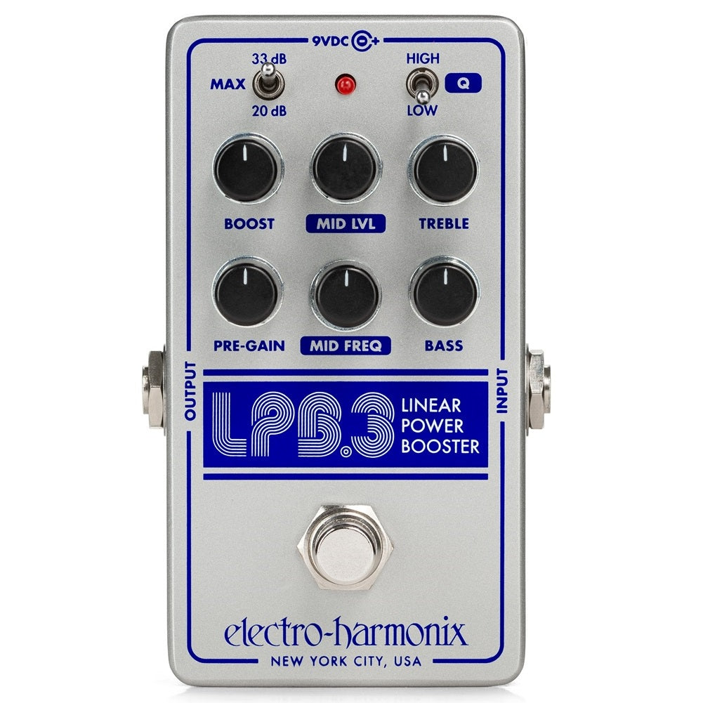 Electro-Harmonix LPB-3 Linear Power Booster pedal — control knobs detail