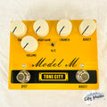 Tone City TC-T32 Model M distortion pedal — top view, yellow