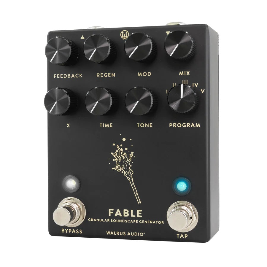 Walrus Audio Fable Granular pedal — black, control knobs detail
