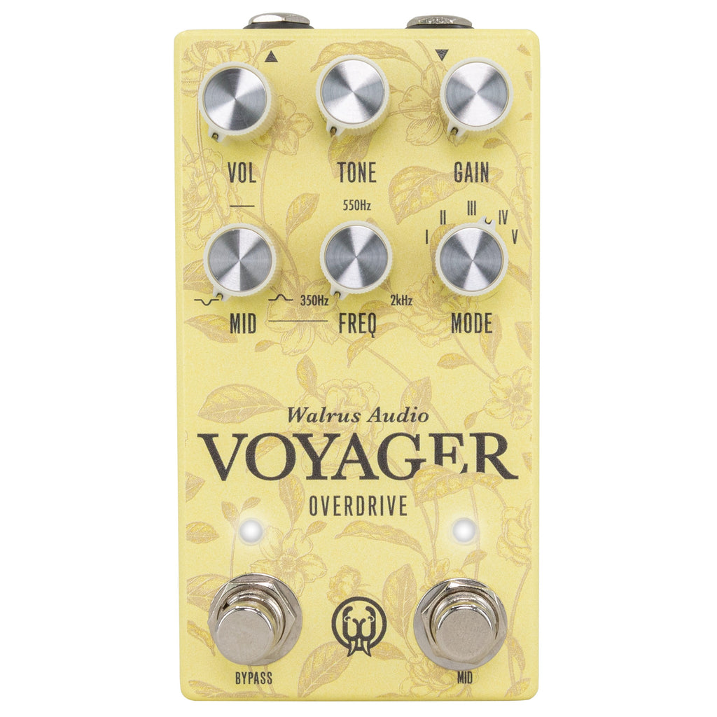 Walrus Audio Voyager MKII overdrive pedal Floral — angled view