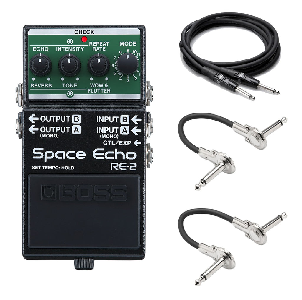 Boss RE-2 Space Echo delay and reverb pedal — angled front view